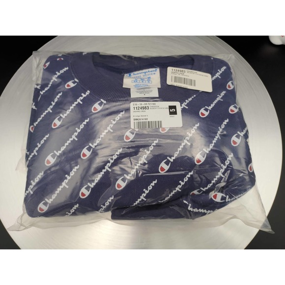 CHAMPION CROPPED CREW "INDIGO" WOMEN'S M - Picture 1 of 9